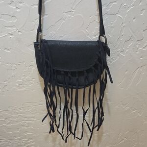3/$10 Rue21 Black Crossbody Bag with Fringe